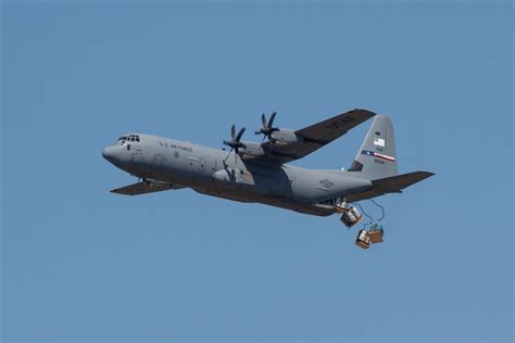 C 130j Performing An Air Drop At The Dyess Afb Air Show 2015 Aviation