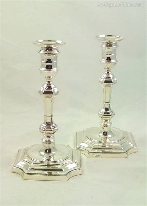 Antiques Atlas Pair Silver Candlesticks