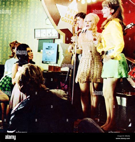 Up The Junction Adrienne Posta At Microphone 1968 Stock Photo Alamy