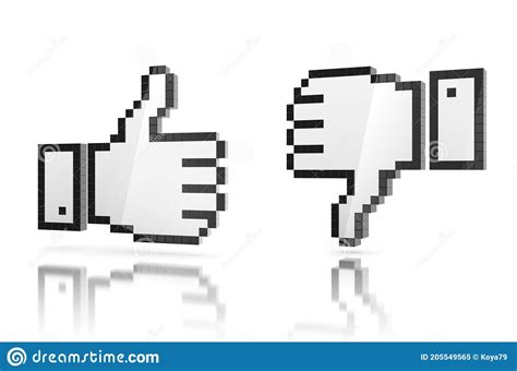 Like Dislike Thumbs Up Thumbs Down 3d Icon Editorial Image