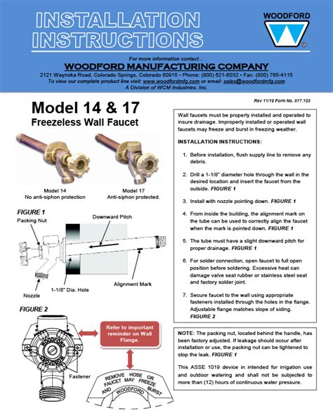 Woodford Model 17 Freezeless Faucet