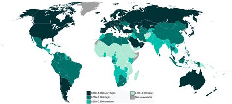 World Human Development Index Hdi 2018 • Map •
