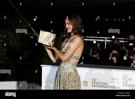 Renata Reinsve Poses With The Best Actress Award For The 74th Cannes Film Festival 2021 Stock