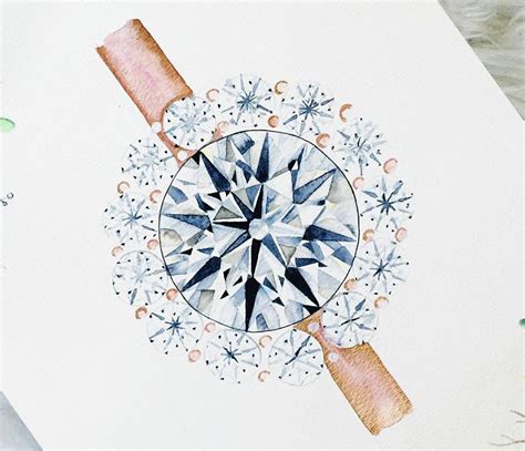 Get A Custom Watercolor Painting Of Your Engagement Ring Engagement 101