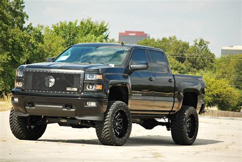 Blacked Out Silverado 1500 On Beefy Fuel Lethal Off Road Rims — Carid