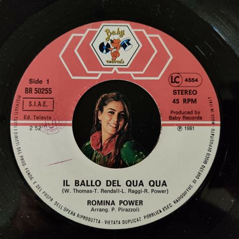 Romina Power ‎ Il Ballo Del Qua Qua 45 Rpm 1981 Baby Records ‎ Br