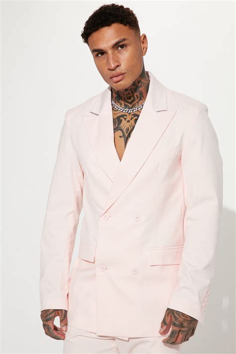 the modern stretch double breasted suit jacket blush in 2022 double breasted suit jacket