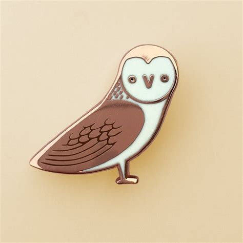 Barn Owl Enamel Pin Cute Animal Pin Pin Badge Hard Enamel Etsy