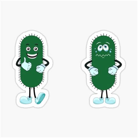 Pegatina Copia De Cool Bacteria Microbiología Microbiólogo De