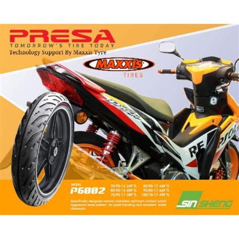 Great savings & free delivery / collection on many items. MAXXIS TAYAR SUB-BRAND PRESA P6002 70/90-17 80/90-17 TIRES ...