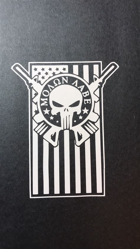 Punisher Flag Decal Etsy