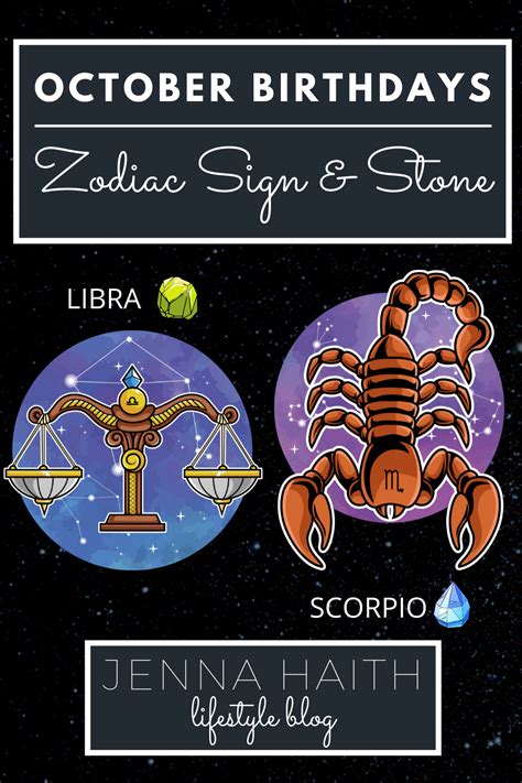 October Birthdays Zodiac Sign And Stone Jenna Haith Lifestyle