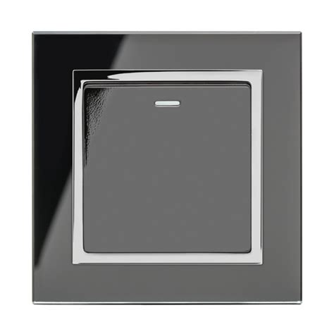 Retrotouch Crystal Ct 1 Gang Rocker Light Switch Black Smart And Secure