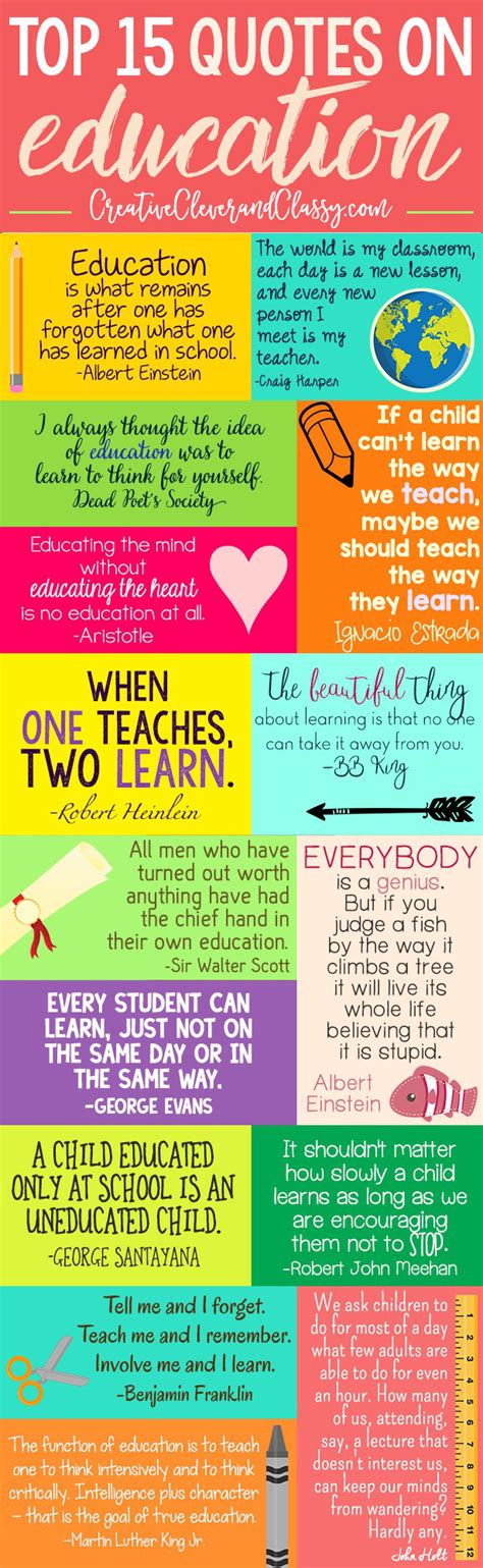 The real key to learning something quickly is to take a. Top 15 Quotes on Education for Homeschool or Teachers