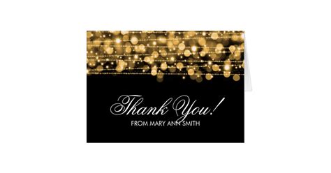 Thank You 60th Birthday Party Sparkles Gold Card Zazzle