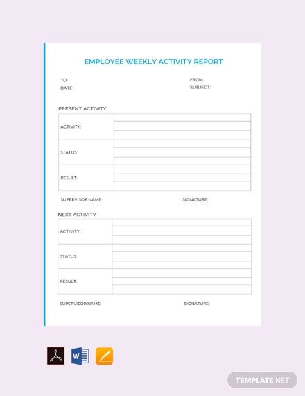 34 Free Weekly Report Templates Pdf Word Docs Pages Free