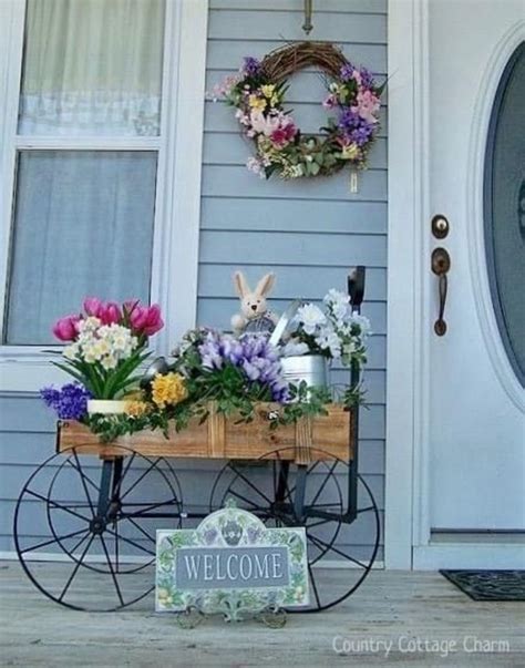 60 Adorable Easter Porch Decor Ideas That Are Egg Cellent For Spring