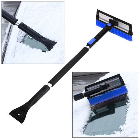 Extendable Snow Brush Detachable Ice Scraper With Soft Foam Grip For