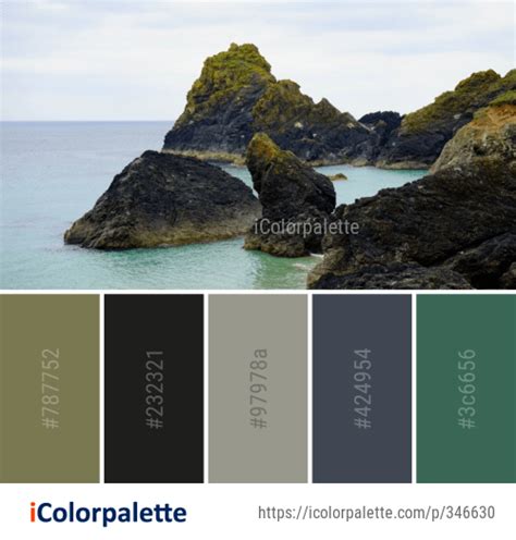 Color Palette Ideas From Sea Rock Coastal And Oceanic Landforms Image