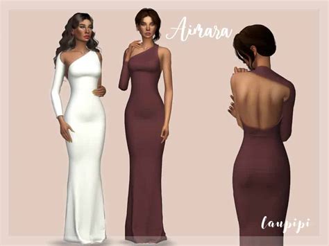 Aimara Long Dress Sims 4 Mod Download Free