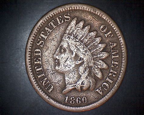 1860 Copper Nickel Indian Head Penny
