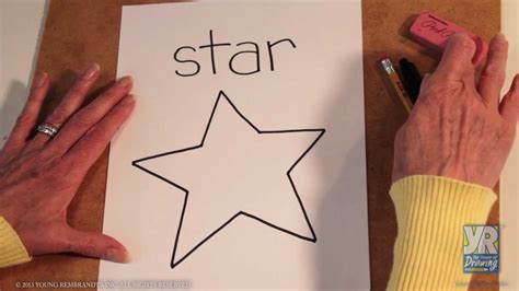 Teaching Kids How To Draw How To Draw A Star Youtube