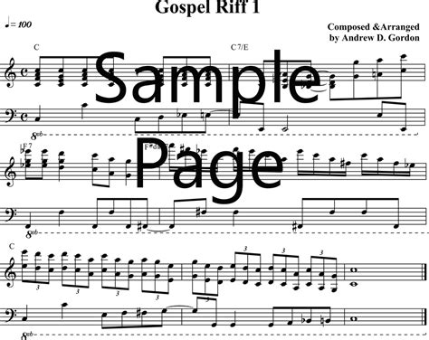 Gospel Pianokeyboard Lessons Digital Sheet Music Downloads