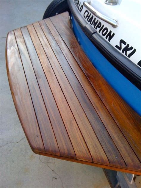 As a result of this, im finally thinking about. Refinishin wood swim platform | Boat interior design ...