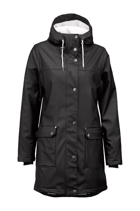 Ellos Sport Abbey Rain Parka Svart Dam