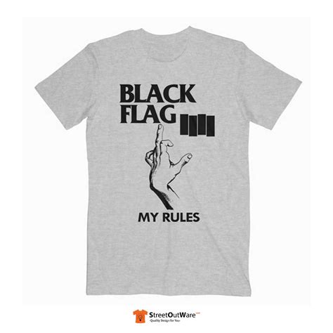 Black Flag My Rules Band T Shirt Friendly Prices