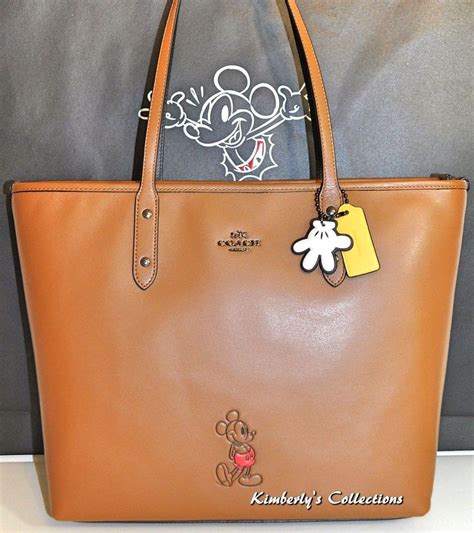 Coach X Disney Limited Edition Mickey Mouse Leather City Zip Tote Bag