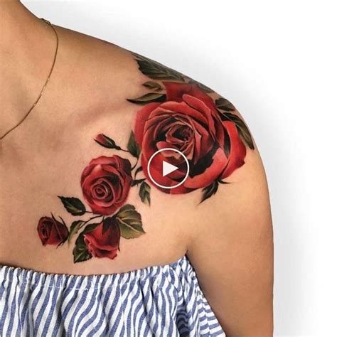 Rose Tattoos On Chest Female Best Design Idea