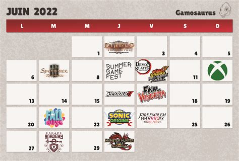 calendrier des sorties jeux vidéo du mois de juin 2022 gamosaurus