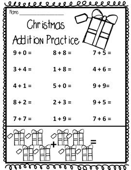 Kids look at the picture and write this is a famous poem by clement clarke moore called a visit from st. Christmas & Winter- Math Worksheets for 1st Grade- No Prep ...