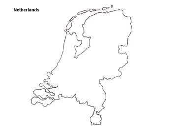Free Netherlands Map Outline By The Harstad Collection Tpt