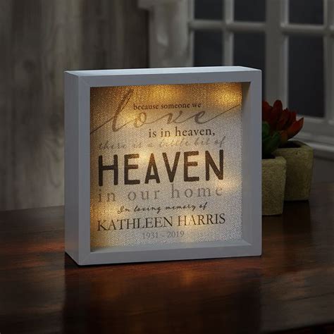 Heaven In Our Home 6x6 Custom LED Light Shadow Box | Shadow box, Light