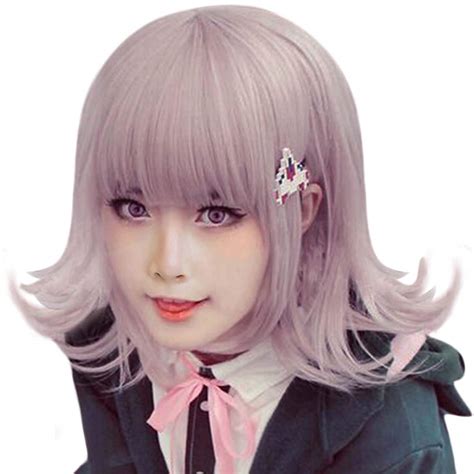 dangan ronpa 2 sayonara zetsubou gakuen nanami chiaki halloween cosplay full wig wigs and facial