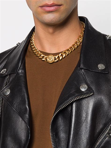 Versace Medusa Chainlink Necklace In Metallic For Men Lyst