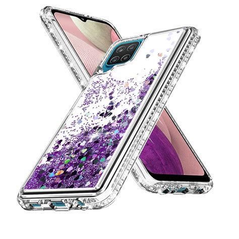 Ziva Wireless Inc For Samsung Galaxy A12 Liquid Glitter Rubber