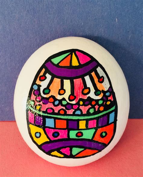 Easter Egg Painted Rock Painted Rocks Easter Egg Painting Stone