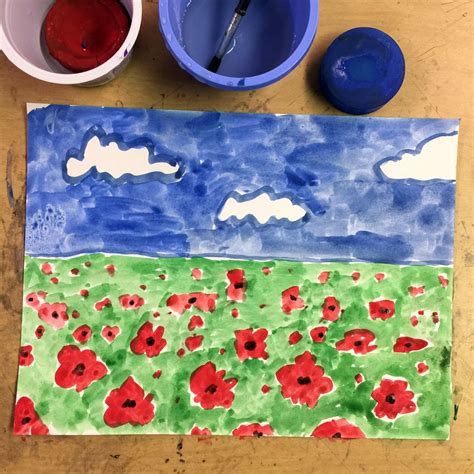 Easy How To Draw A Poppy Field Tutorial And Poppy Coloring Page