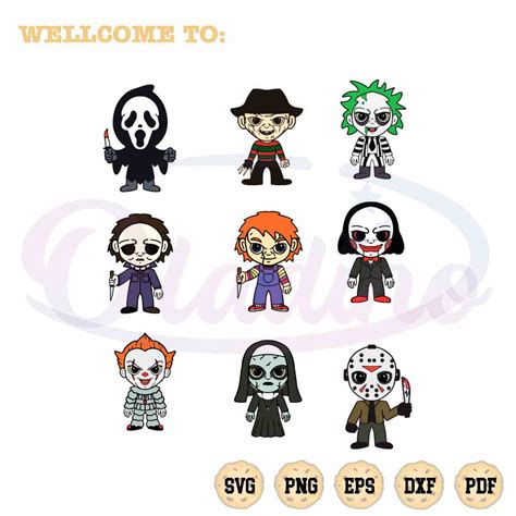 Layered Babies Horror Characters Bundle Svg Cutting Digital File
