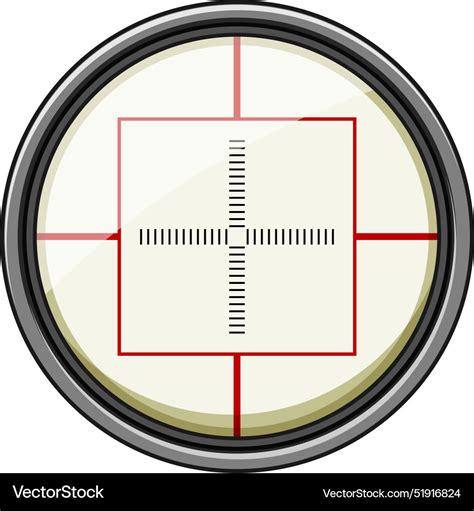 Gun Scope Sniper Cartoon Royalty Free Vector Image