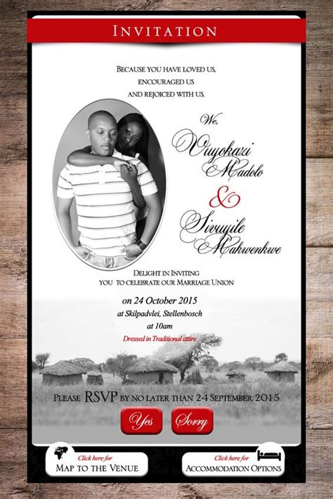 Are you celebrating a traditional African wedding and need an invite
