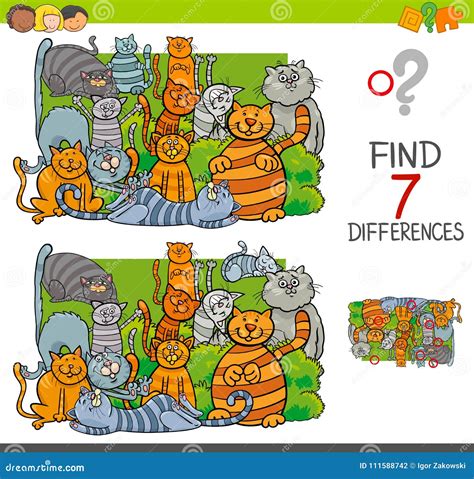 Kitten Differences Vector Illustration 101553548