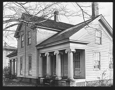 Greek Revival Farmhouse With Ionic Capitals On Porch New York State