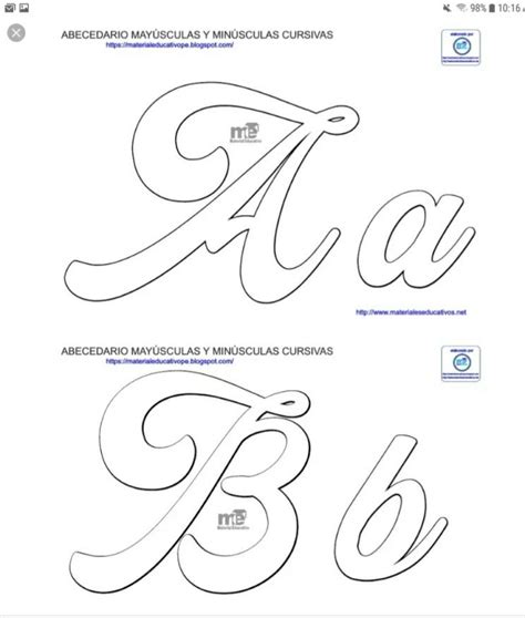 Molde De Letras Cursivas Mayusculas Además De Estas Letras Para