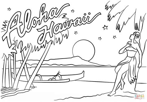 Free Printable Hawaiian Coloring Pages