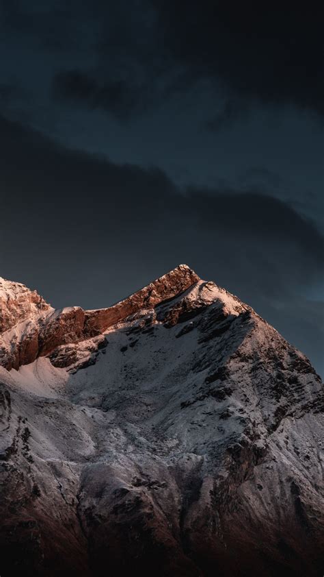 Download Wallpaper 1080x1920 Shining Peak Mountain Sunset 1080p