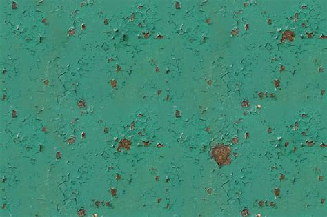 Rusty Green Metal Sheet Wild Textures
